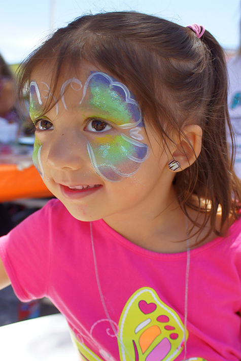 girl with face painted
